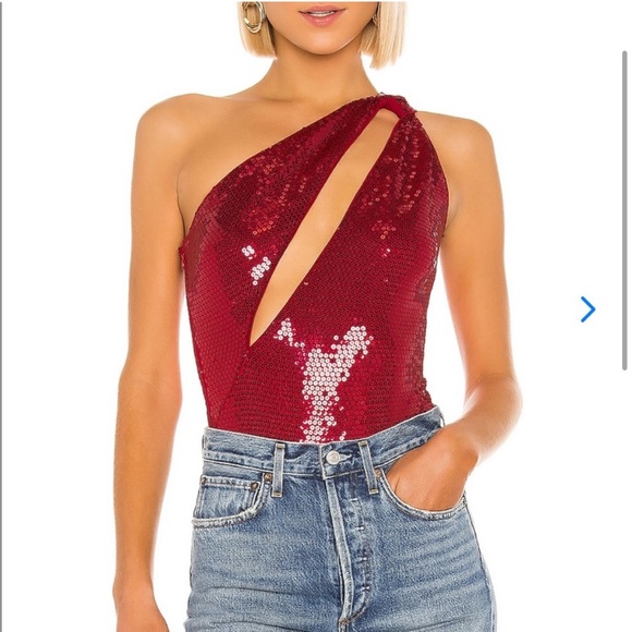 Lover + Friends Sequin Bodysuit Red Xs from Revolve Clothing - Picture 3 of 7